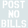 POST NO BILLS light blue