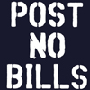 POST NO BILLS navy blue