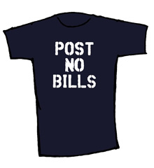 POST NO BILLS navy blue